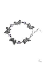 Load image into Gallery viewer, paparazzi-accessories-has-a-wing-to-it-purple-bracelet