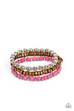 Load image into Gallery viewer, paparazzi-accessories-escapade-route-pink-bracelet