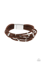 Load image into Gallery viewer, paparazzi-accessories-clustered-constellations-brown-bracelet