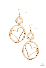 Load image into Gallery viewer, paparazzi-accessories-enchanting-echo-gold-earrings