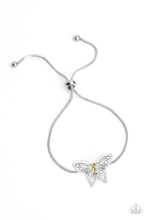 Load image into Gallery viewer, paparazzi-accessories-wings-of-wonder-yellow-bracelet