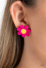 Load image into Gallery viewer, Sensational Seeds - Pink Post Earrings - Paparazzi Jewelry