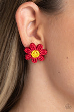 Load image into Gallery viewer, Sensational Seeds - Red Post Earrings - Paparazzi Jewelry