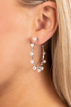 Load image into Gallery viewer, Night at the Gala - White Earrings - Paparazzi Jewelry