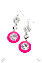 Load image into Gallery viewer, paparazzi-accessories-dame-disposition-pink-earrings