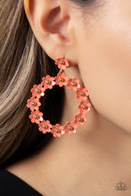 Load image into Gallery viewer, Daisy Meadows - Orange Post Earrings - Paparazzi Jewelry