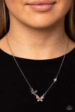 Load image into Gallery viewer, Cant BUTTERFLY Me Love - Pink Necklace - Paparazzi Jewelry
