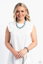 Load image into Gallery viewer, Warped Wayfarer- Blue Bracelet - Paparazzi Jewelry