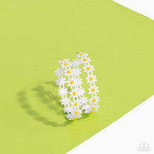 Load image into Gallery viewer, Daisy Disposition - White Earrings - Paparazzi Jewelry