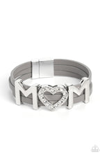 Load image into Gallery viewer, paparazzi-accessories-heart-of-mom-silver-bracelet