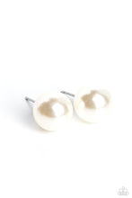 Load image into Gallery viewer, paparazzi-accessories-debutante-details-white-post earrings