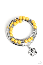 Load image into Gallery viewer, paparazzi-accessories-off-the-wrap-yellow-bracelet