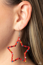 Load image into Gallery viewer, Confetti Craze - Red Earrings - Paparazzi Jewelry