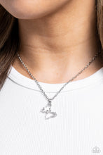 Load image into Gallery viewer, Butterfly Lullaby - White Necklace - Paparazzi Jewelry
