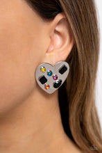 Load image into Gallery viewer, Relationship Ready - Black Post Earrings - Paparazzi Jewelry