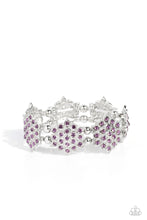 Load image into Gallery viewer, paparazzi-accessories-scintillating-snowflakes-purple-bracelet