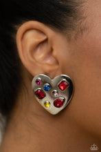 Load image into Gallery viewer, Relationship Ready - Red Post Earrings - Paparazzi Jewelry