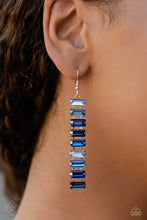 Load image into Gallery viewer, Superbly Stacked - Blue Earrings - Paparazzi Jewelry