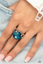 Load image into Gallery viewer, Pronged Powerhouse - Blue Ring - Paparazzi Jewelry