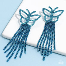 Load image into Gallery viewer, Billowing Butterflies - Blue Post Earrings - Paparazzi Jewelry