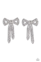 Load image into Gallery viewer, paparazzi-accessories-just-bow-with-it-white-post earrings