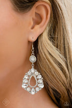 Load image into Gallery viewer, Happily Ever Exquisite - White Earrings - Paparazzi Jewelry