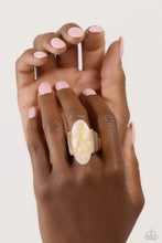 Load image into Gallery viewer, Shimmery Sovereign - White Ring - Paparazzi Jewelry