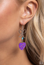 Load image into Gallery viewer, BOW Away Zone - Purple Earrings - Paparazzi Jewelry