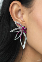 Load image into Gallery viewer, Twinkling Tulip - Pink Post Earrings - Paparazzi Jewelry
