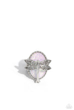 Load image into Gallery viewer, paparazzi-accessories-dragonfly-dazzle-white-ring
