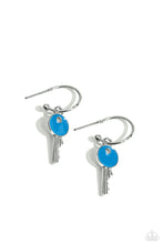 Load image into Gallery viewer, paparazzi-accessories-key-performance-blue-earrings
