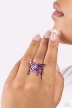 Load image into Gallery viewer, Playfully Polished - Purple Ring - Paparazzi Jewelry