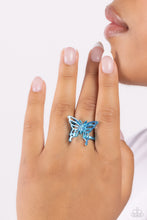 Load image into Gallery viewer, Playfully Polished - Blue Ring - Paparazzi Jewelry