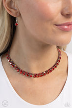 Load image into Gallery viewer, Ritzy Rhinestones - Red Necklace - Paparazzi Jewelry