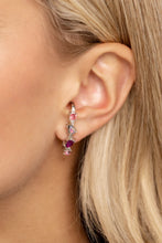 Load image into Gallery viewer, Trendy Twists - Pink Post Earrings - Paparazzi Jewelry