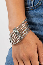 Load image into Gallery viewer, Shimmery Silhouette - Silver Bracelet - Paparazzi Jewelry