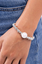 Load image into Gallery viewer, Chiseled Class - White Bracelet - Paparazzi Jewelry