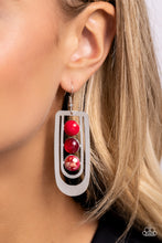 Load image into Gallery viewer, Layered Lure - Red Earrings - Paparazzi Jewelry