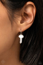 Load image into Gallery viewer, The Key to Everything - Silver Earrings - Paparazzi Jewelry