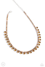 Load image into Gallery viewer, paparazzi-accessories-ritzy-rhinestones-brown-necklace