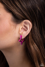 Load image into Gallery viewer, In A Galaxy STAR, STAR Away - Pink Earrings - Paparazzi Jewelry