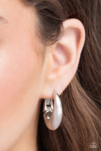 Load image into Gallery viewer, Oval Official - Silver Earrings - Paparazzi Jewelry