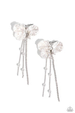 Load image into Gallery viewer, paparazzi-accessories-graceful-gesture-white-post earrings