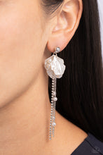 Load image into Gallery viewer, Graceful Gesture - White Post Earrings - Paparazzi Jewelry