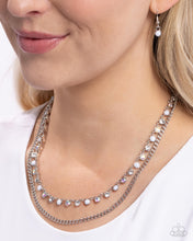 Load image into Gallery viewer, Delicate Dame - White Necklace - Paparazzi Jewelry