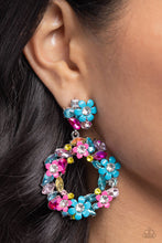 Load image into Gallery viewer, Wreathed in Wildflowers - Blue Post Earrings - Paparazzi Jewelry