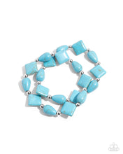 Load image into Gallery viewer, paparazzi-accessories-earthy-riser-blue-bracelet