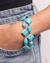 Load image into Gallery viewer, EARTHY Riser - Blue Bracelet - Paparazzi Jewelry