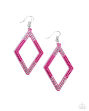 Load image into Gallery viewer, paparazzi-accessories-eloquently-edgy-pink-earrings