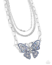 Load image into Gallery viewer, paparazzi-accessories-winged-wonder-blue-necklace